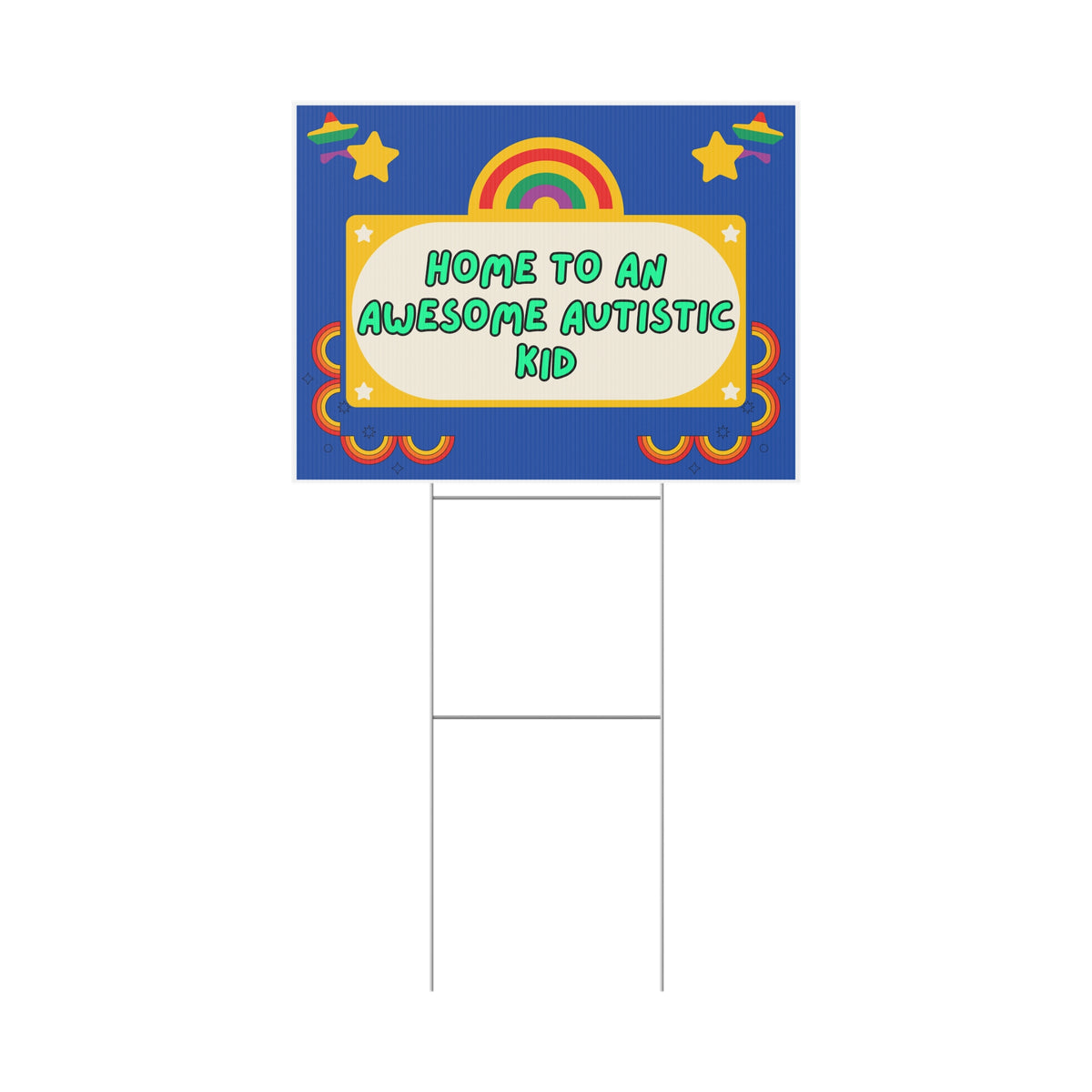 Home To An Awesome Autistic Kid - Yard Sign