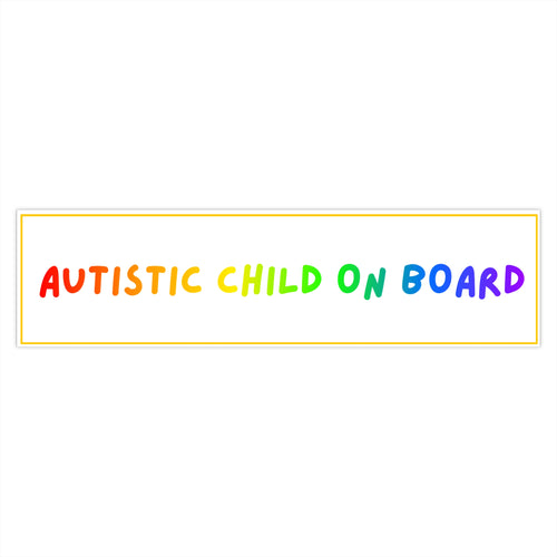Autistic Child On Board - Bumper Sticker