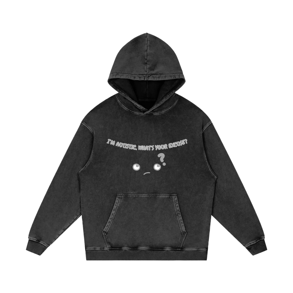 Snow Washed Loose Cotton Hoodie